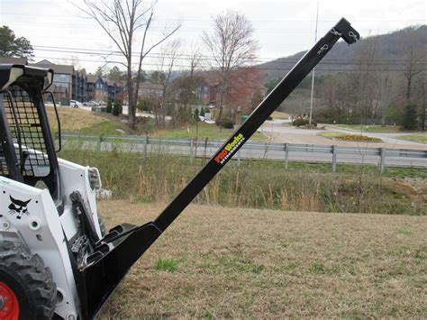 boom forks for skid steer|skid steer boom pole.